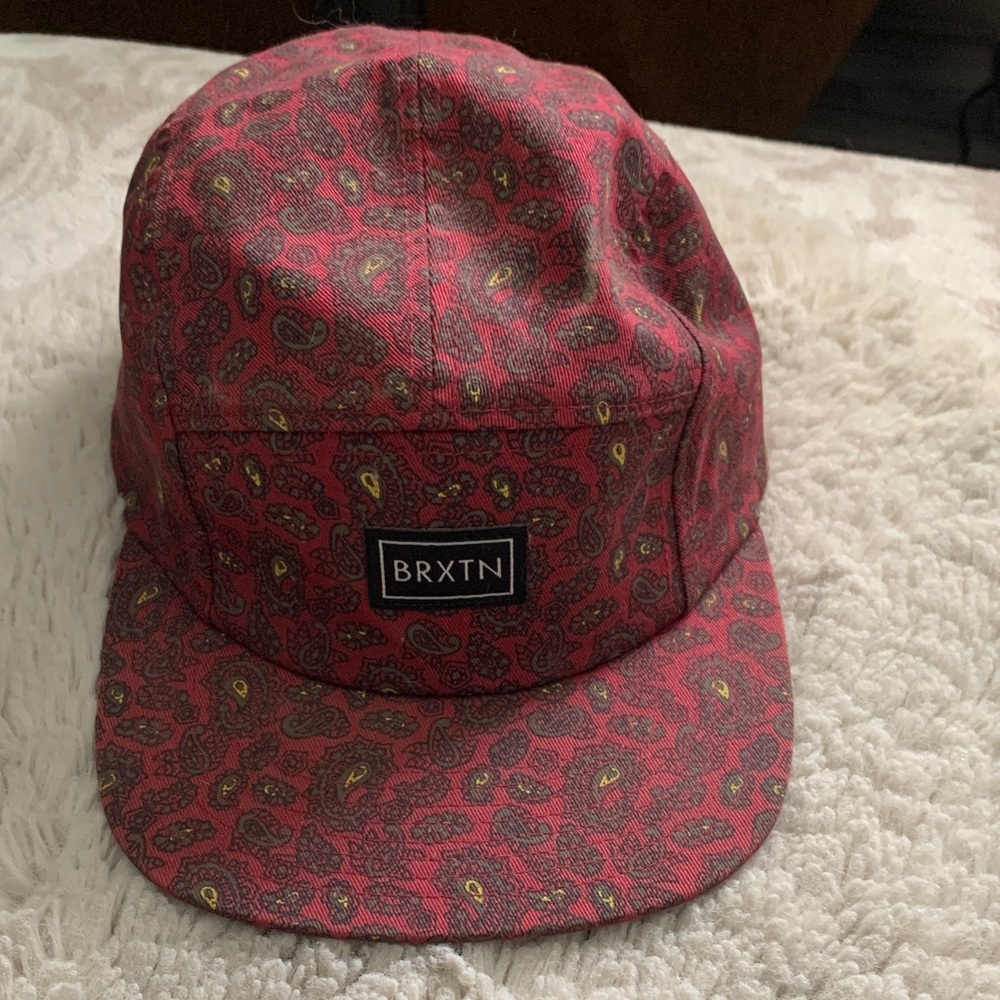 Vintage BRXTN Red Paisley Cap EUC
